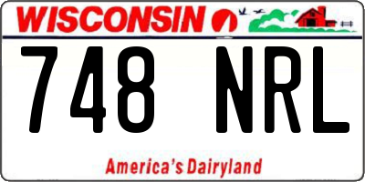 WI license plate 748NRL