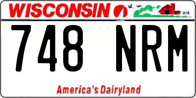 WI license plate 748NRM
