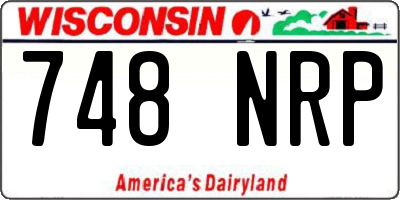 WI license plate 748NRP
