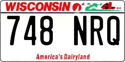 WI license plate 748NRQ