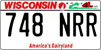 WI license plate 748NRR
