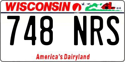 WI license plate 748NRS
