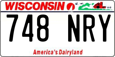 WI license plate 748NRY