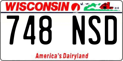 WI license plate 748NSD
