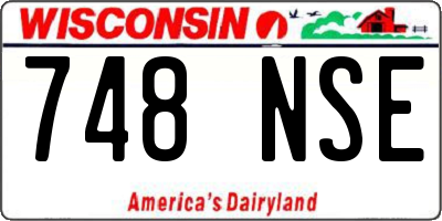 WI license plate 748NSE