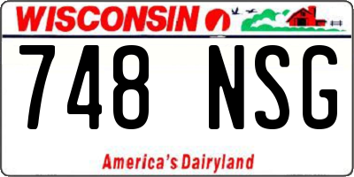 WI license plate 748NSG