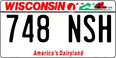 WI license plate 748NSH