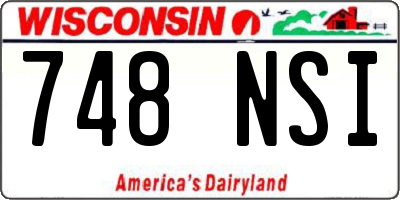 WI license plate 748NSI