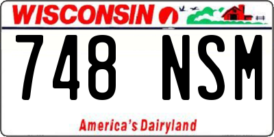WI license plate 748NSM
