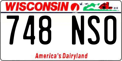 WI license plate 748NSO