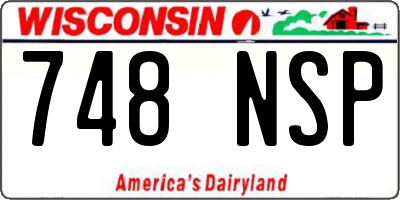 WI license plate 748NSP