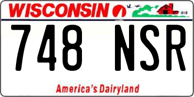WI license plate 748NSR