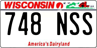 WI license plate 748NSS