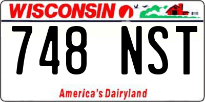 WI license plate 748NST