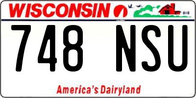 WI license plate 748NSU