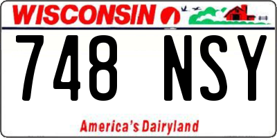 WI license plate 748NSY