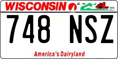 WI license plate 748NSZ