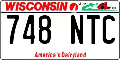 WI license plate 748NTC