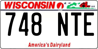 WI license plate 748NTE