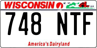 WI license plate 748NTF