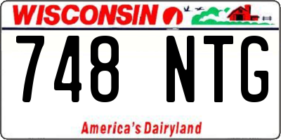 WI license plate 748NTG