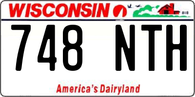 WI license plate 748NTH