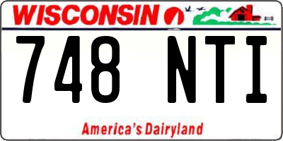 WI license plate 748NTI