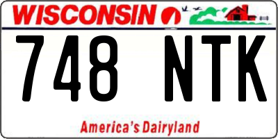 WI license plate 748NTK