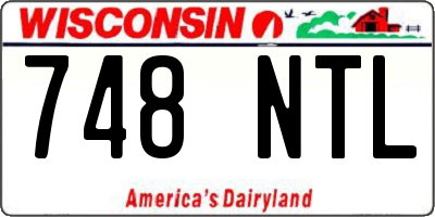 WI license plate 748NTL