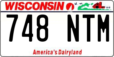 WI license plate 748NTM