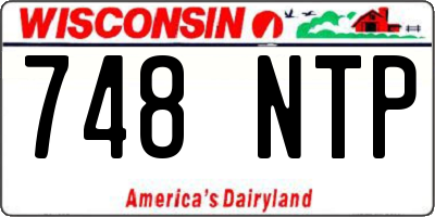 WI license plate 748NTP