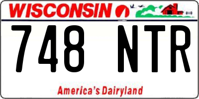 WI license plate 748NTR