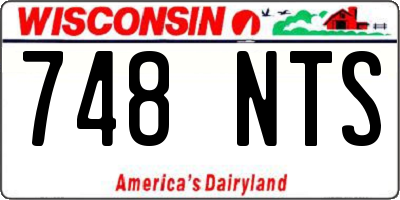 WI license plate 748NTS