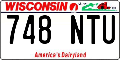 WI license plate 748NTU