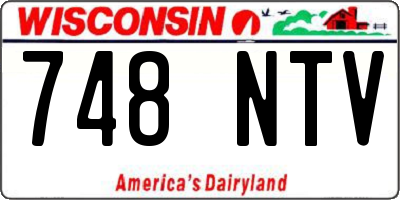 WI license plate 748NTV