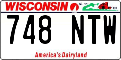 WI license plate 748NTW