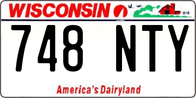 WI license plate 748NTY