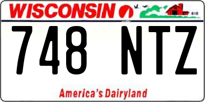 WI license plate 748NTZ