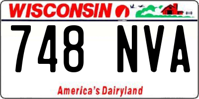 WI license plate 748NVA
