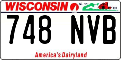 WI license plate 748NVB