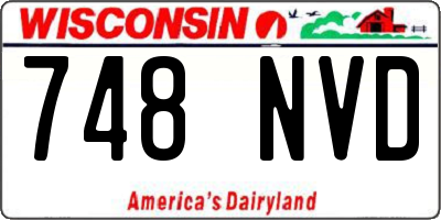 WI license plate 748NVD