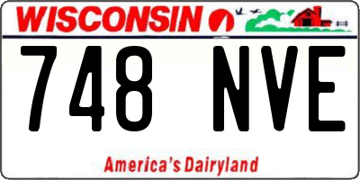 WI license plate 748NVE