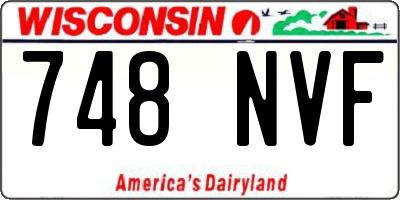 WI license plate 748NVF