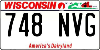 WI license plate 748NVG