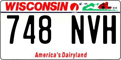 WI license plate 748NVH