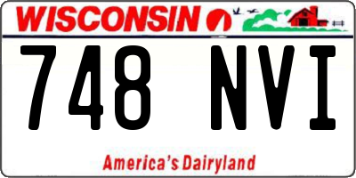 WI license plate 748NVI