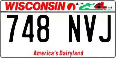 WI license plate 748NVJ