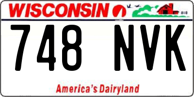 WI license plate 748NVK