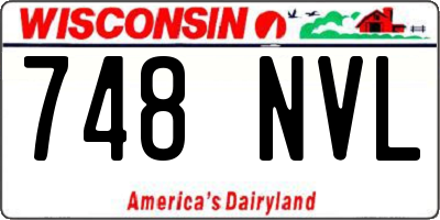 WI license plate 748NVL