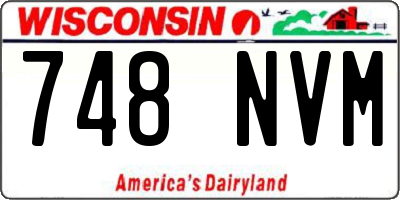 WI license plate 748NVM